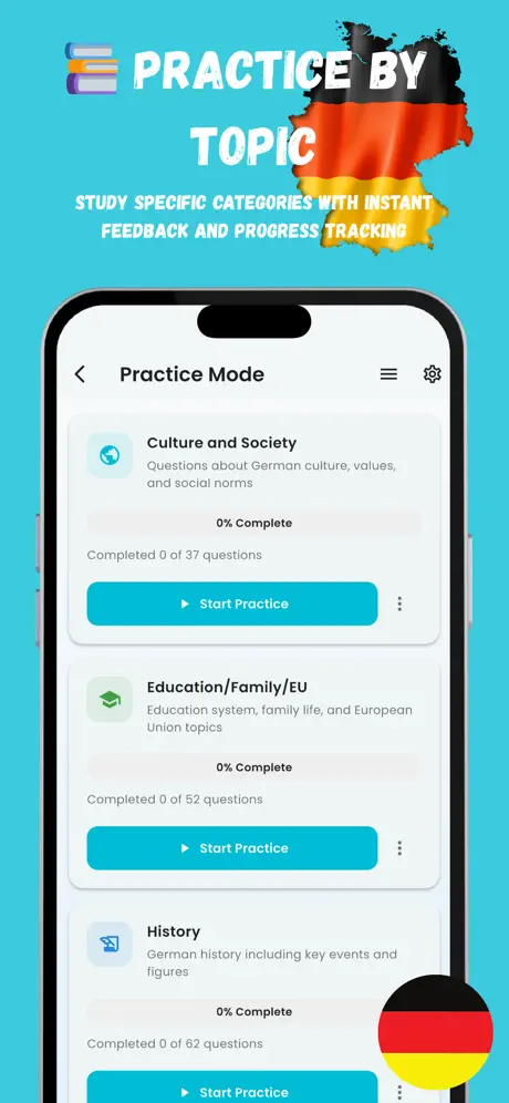 Einbürgerungstest 2026 App - Practice questions