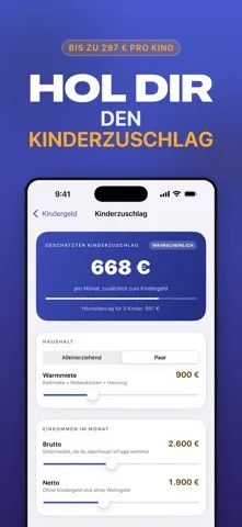 Kinderzuschlag-Rechner mit fünf Angaben