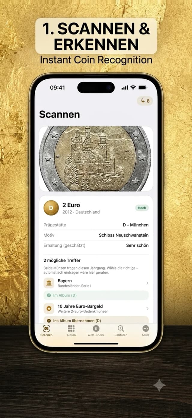 MünzCheck – Münze mit dem KI-Scanner erkennen