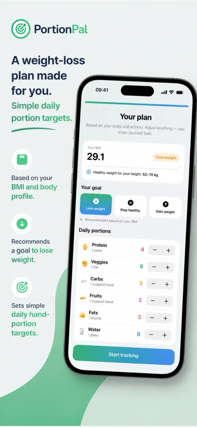 PortionPal – portion control for weight loss goals