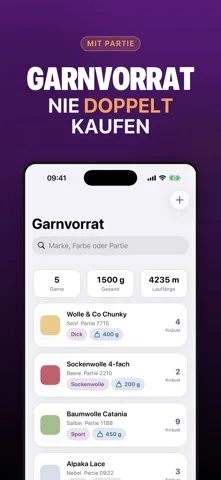 Maschenproben-Rechner mit Nadelstärken-Tabelle